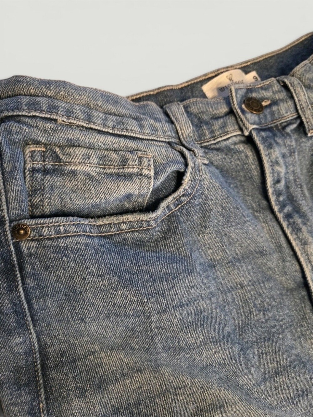 Windsor Blue Distressed Flare Jeans - Picture 4 of 11